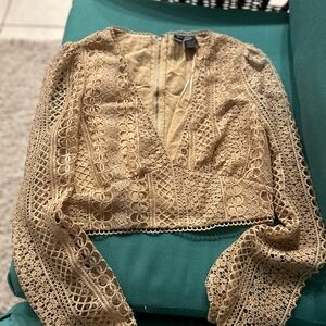 Windsor Tan Lace Top